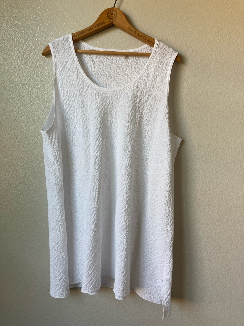 Soft Surroundings Crinkle Gauze Lagenlook minimalist tunic tank top sz 1x